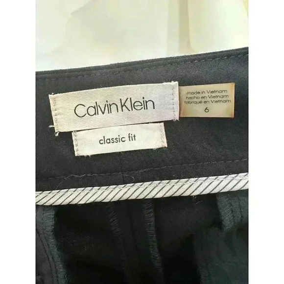 Calvin Klein, classic fit dress pants, Black, 6 - Picture 4 of 4